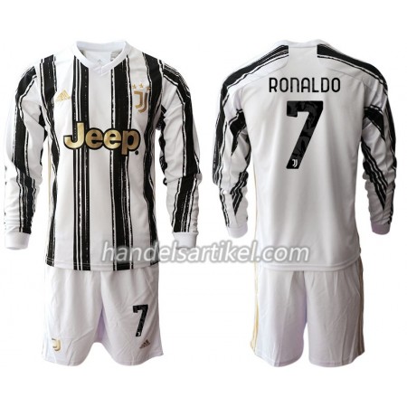 Juventus Turin Cristiano Ronaldo 7 Kinder Heim Trikotsatz 2020/21 Langarm (+ Kurze Hosen)